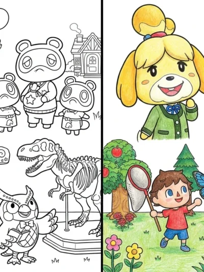 Animal Crossing coloring pages