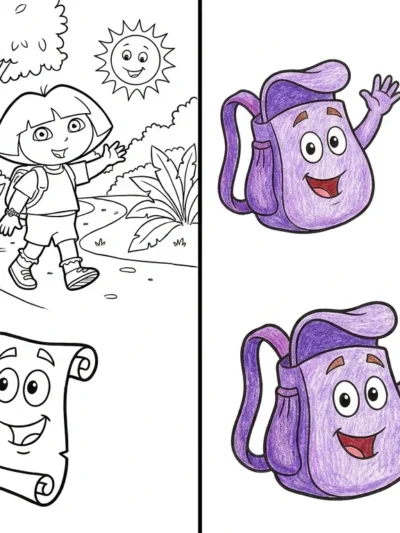 Backpack coloring pages