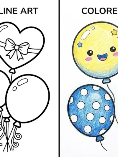 Balloon coloring pages