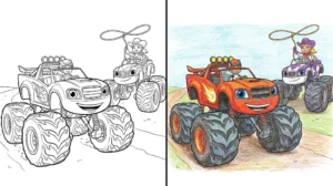 blaze coloring pages