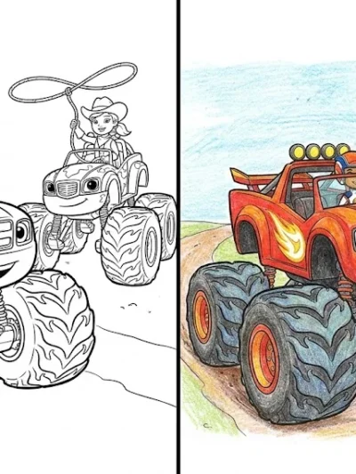 Blaze coloring pages