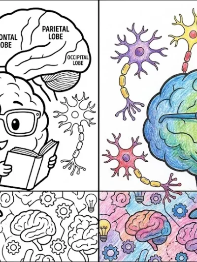 Brain coloring pages