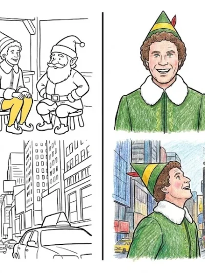 Buddy The Elf coloring pages