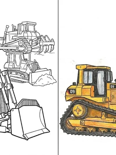 Bulldozer coloring pages