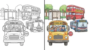bus coloring pages