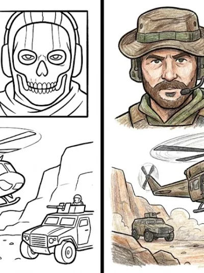 Call Of Duty coloring pages