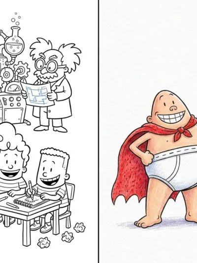 Captain Underpants coloring pages