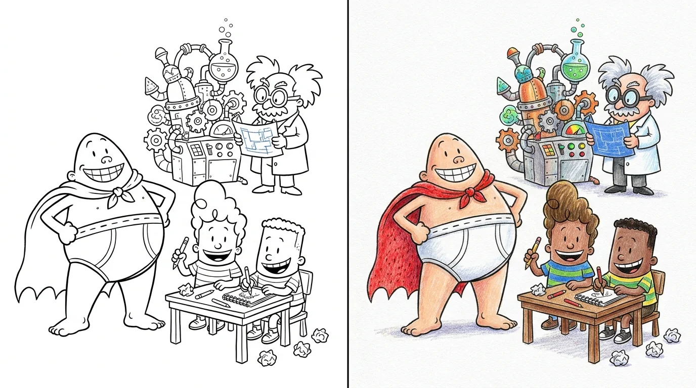 captain underpants coloring pages