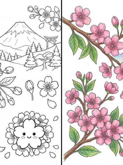 Cherry Blossom coloring pages