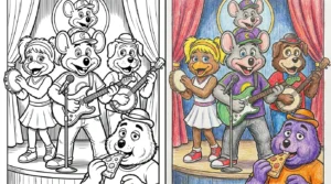 chuck e cheese coloring pages