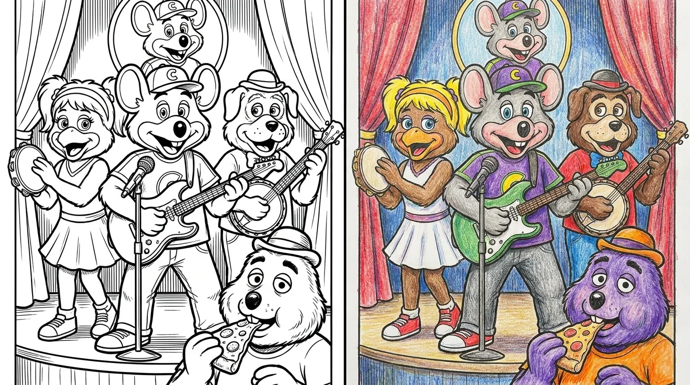 49 Chuck E Cheese Coloring Pages (Free PDFs)