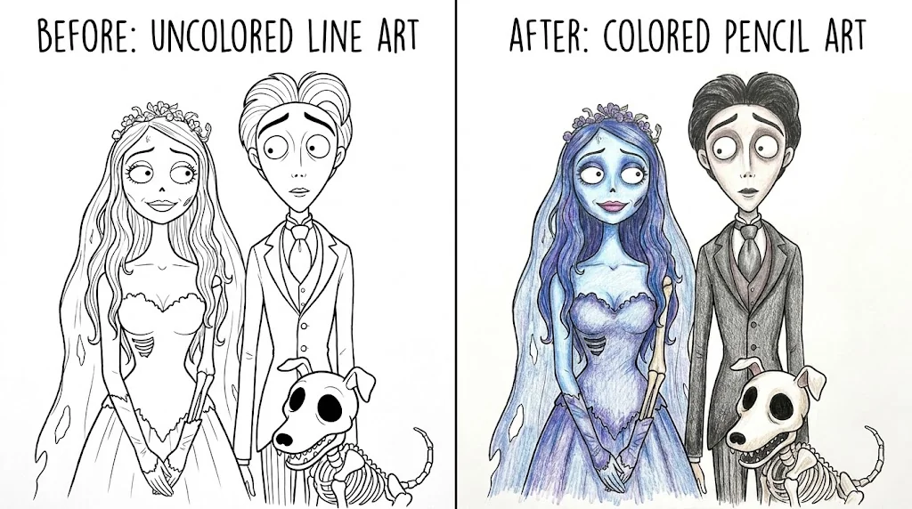 42 Corpse Bride Coloring Pages (Free PDFs)