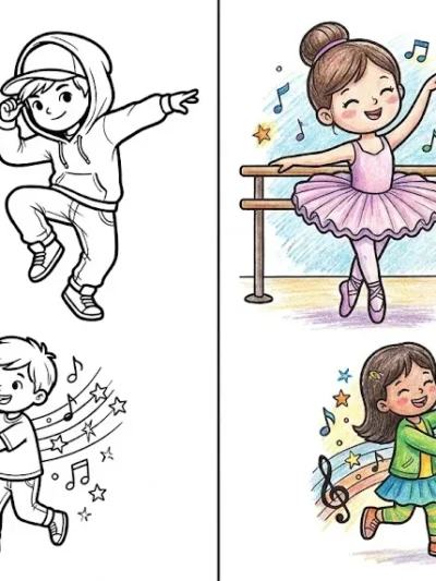 Dance coloring pages