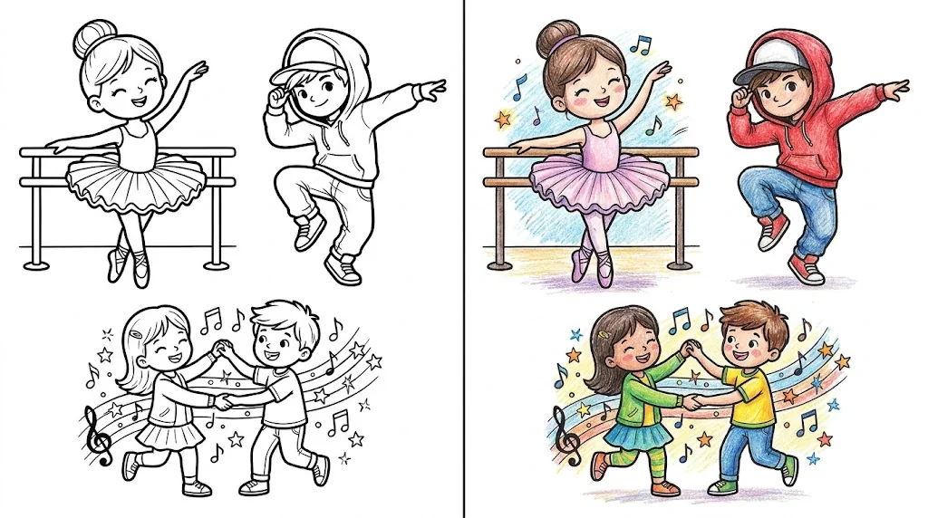 46 Dance Coloring Pages (Free PDFs)
