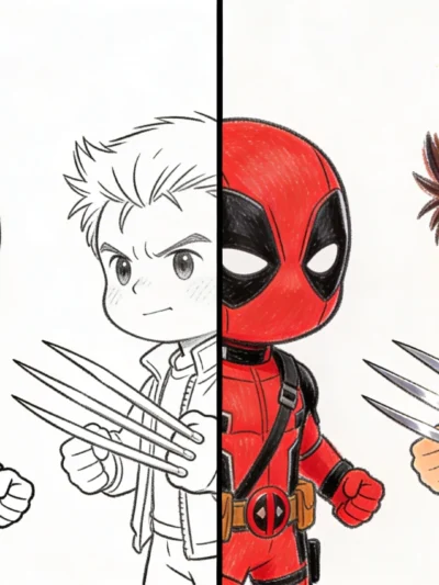 Deadpool And Wolverine coloring pages