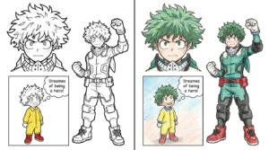 deku coloring pages