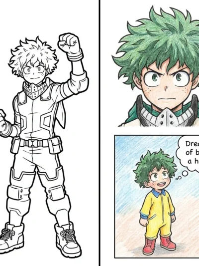 Deku coloring pages