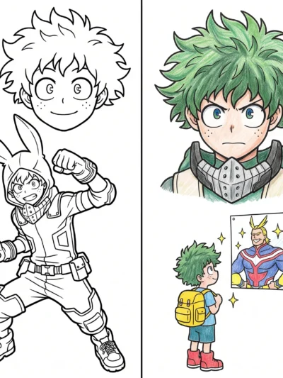 Deku coloring pages