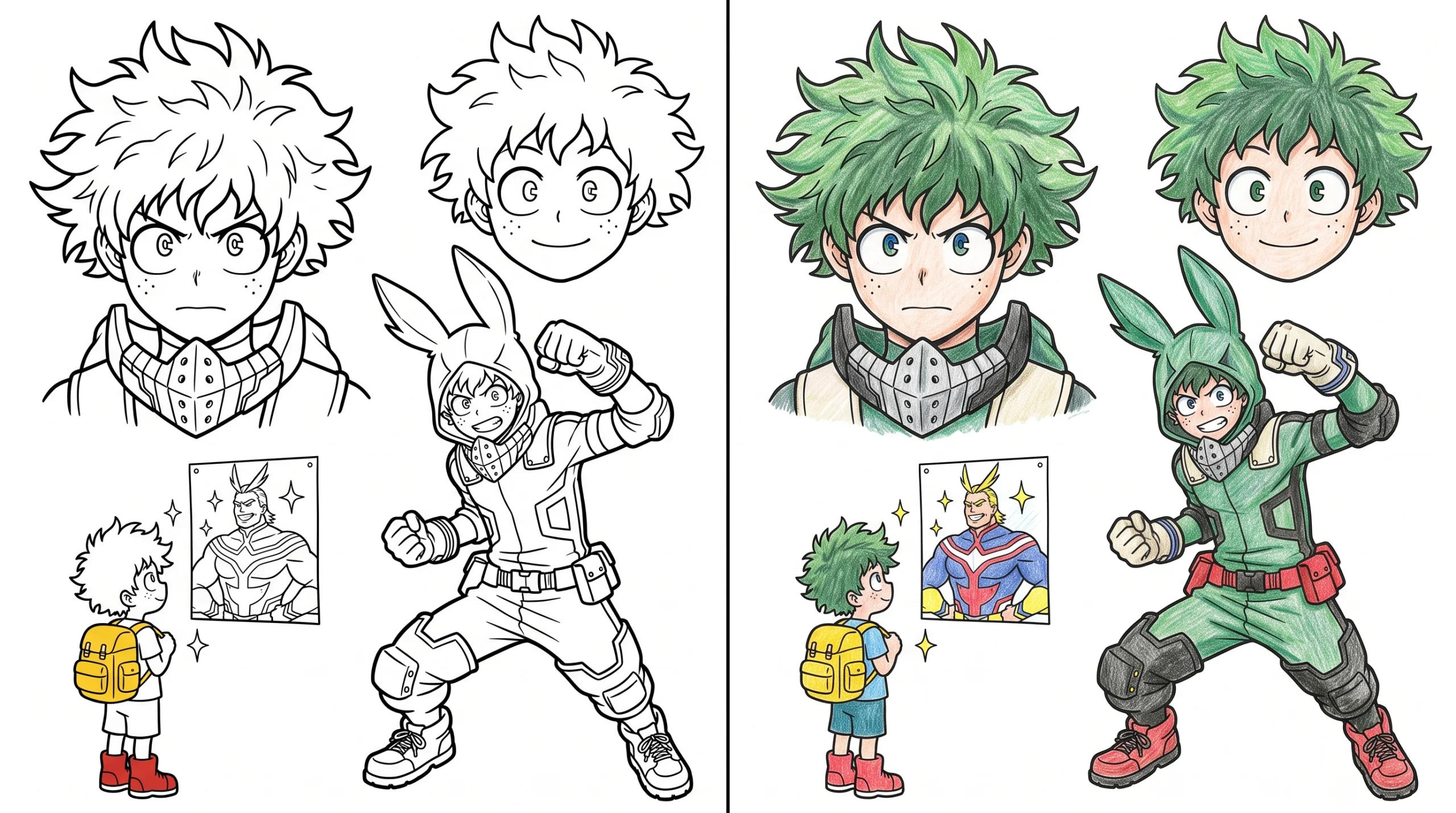 deku coloring pages