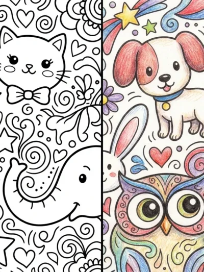 Doodle coloring pages