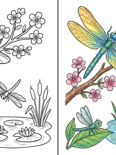 Dragonfly coloring pages