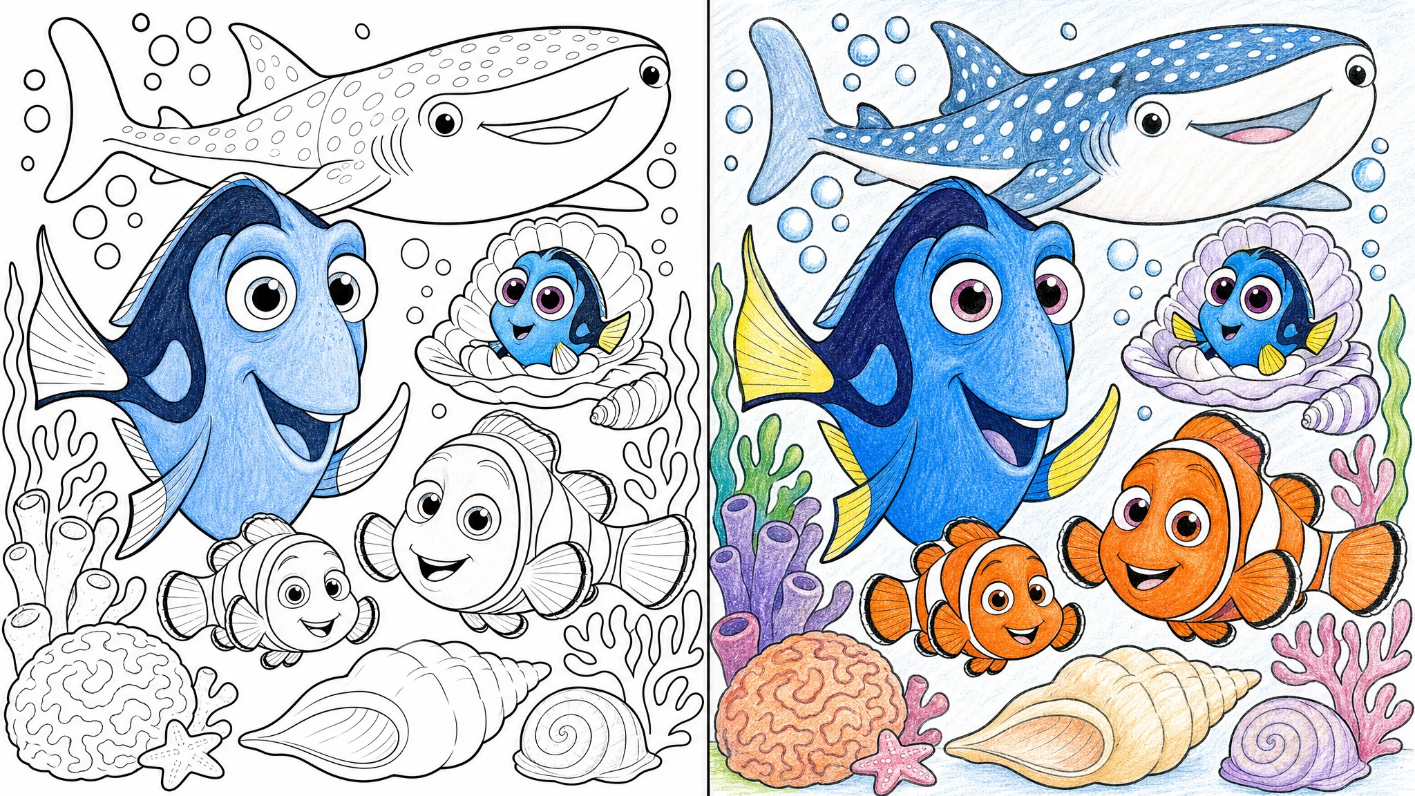 42 Finding Dory Coloring Pages (Free PDFs)