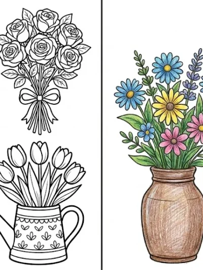 Flower Bouquet coloring pages