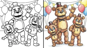 freddy fazbear coloring pages