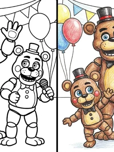 Freddy Fazbear coloring pages