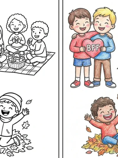 Friend coloring pages