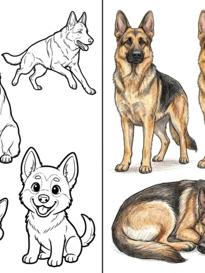 German Shepherd coloring pages