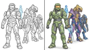 halo coloring pages