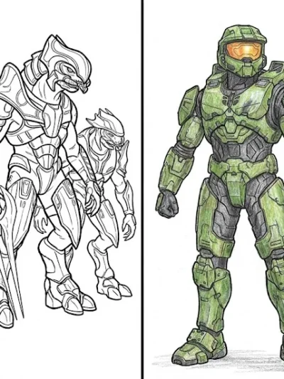 Halo coloring pages