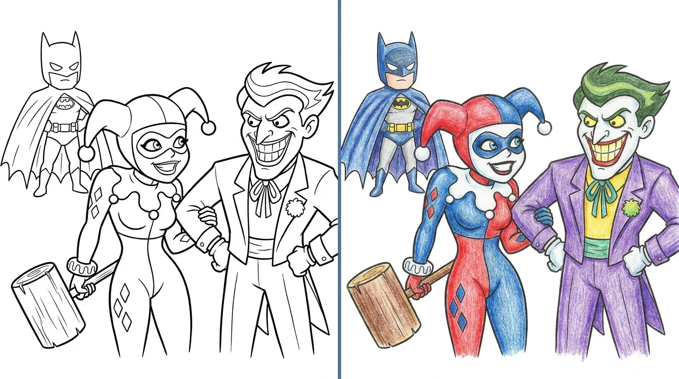 harley quinn coloring pages