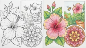 hibiscus coloring pages