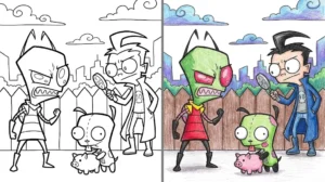 invader zim coloring pages