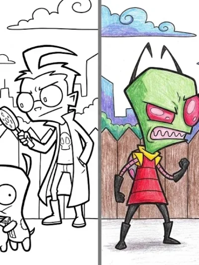 Invader Zim coloring pages