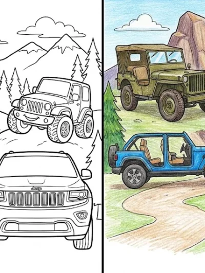 Jeep coloring pages