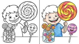 lollipop coloring pages