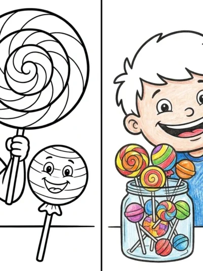 Lollipop coloring pages