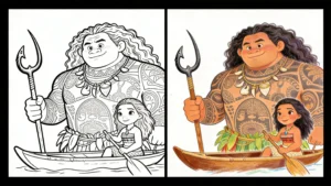 maui coloring pages