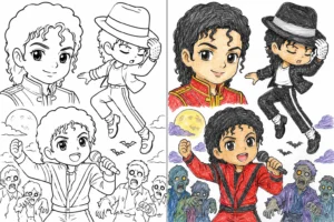 michael jackson coloring pages