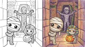 mummy coloring pages