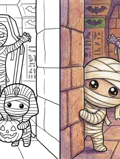 Mummy coloring pages