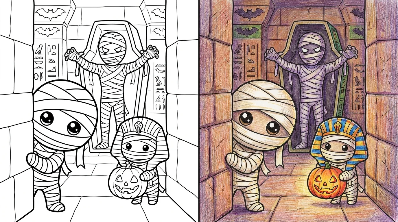 mummy coloring pages