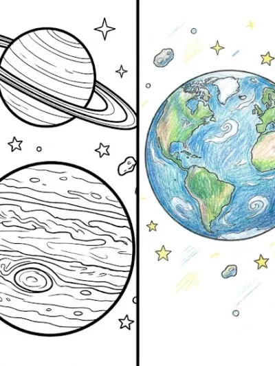 Planets coloring pages