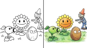 plants vs zombies coloring pages