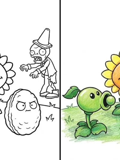 Plants Vs Zombies coloring pages