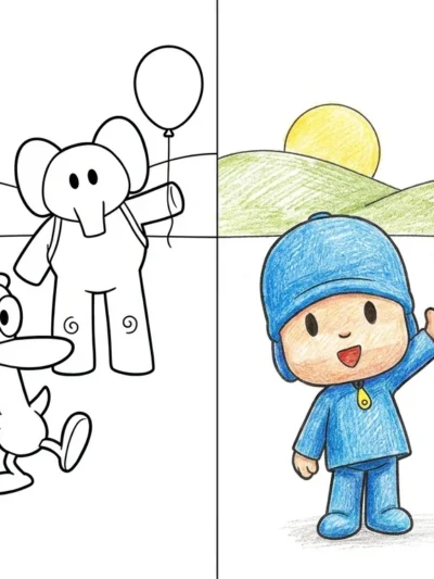 Pocoyo coloring pages