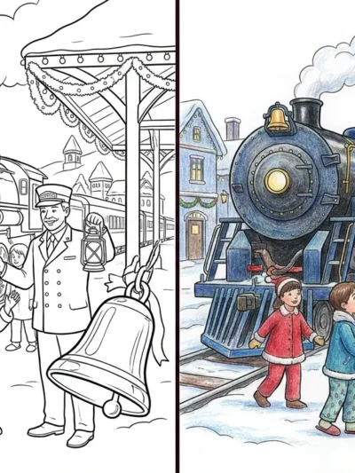 Polar Express coloring pages